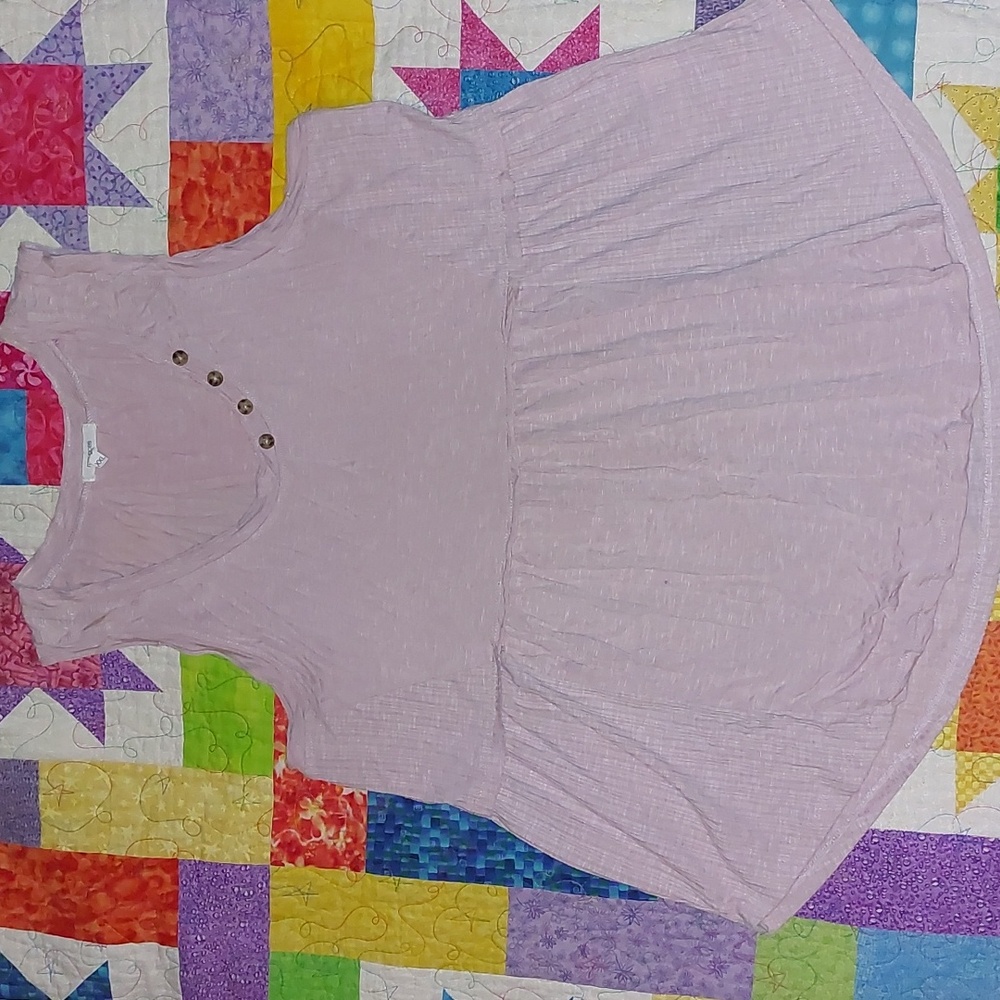 Maurices Light Pink Distressed Top Womens Plus Size XXL